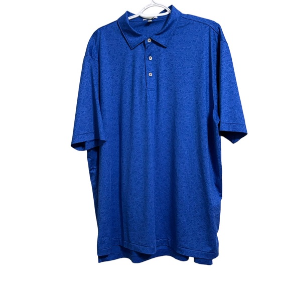 PETER MILLAR Sz XL Crown Sport Men's Cash Performance PRINTED Jersey Polo - Picture 6 of 10